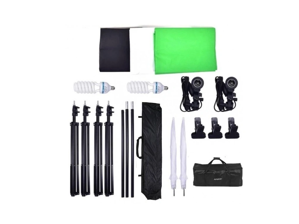 Green Screen Sada 2x Osvětlení + Stativy - 2