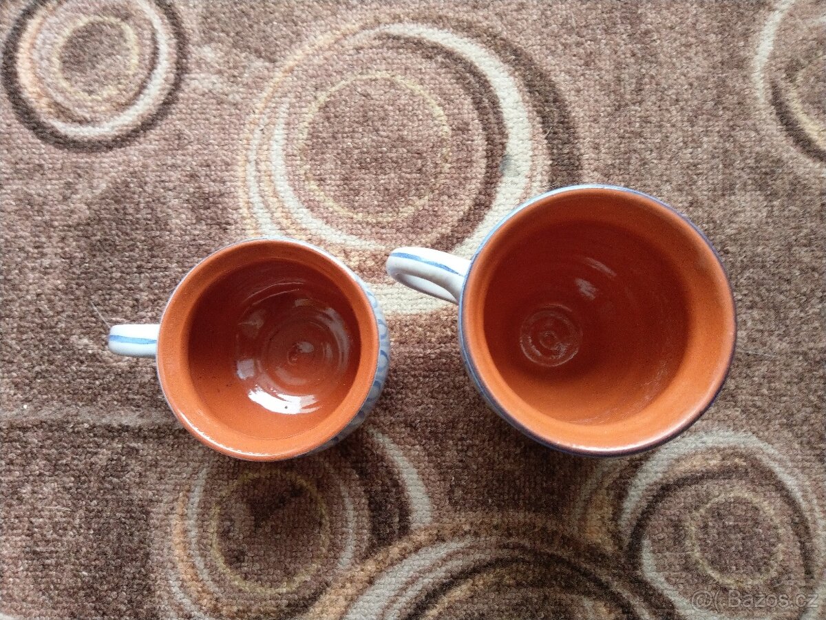 Sada džbánku a hrnečku, dekorace, keramika - 2