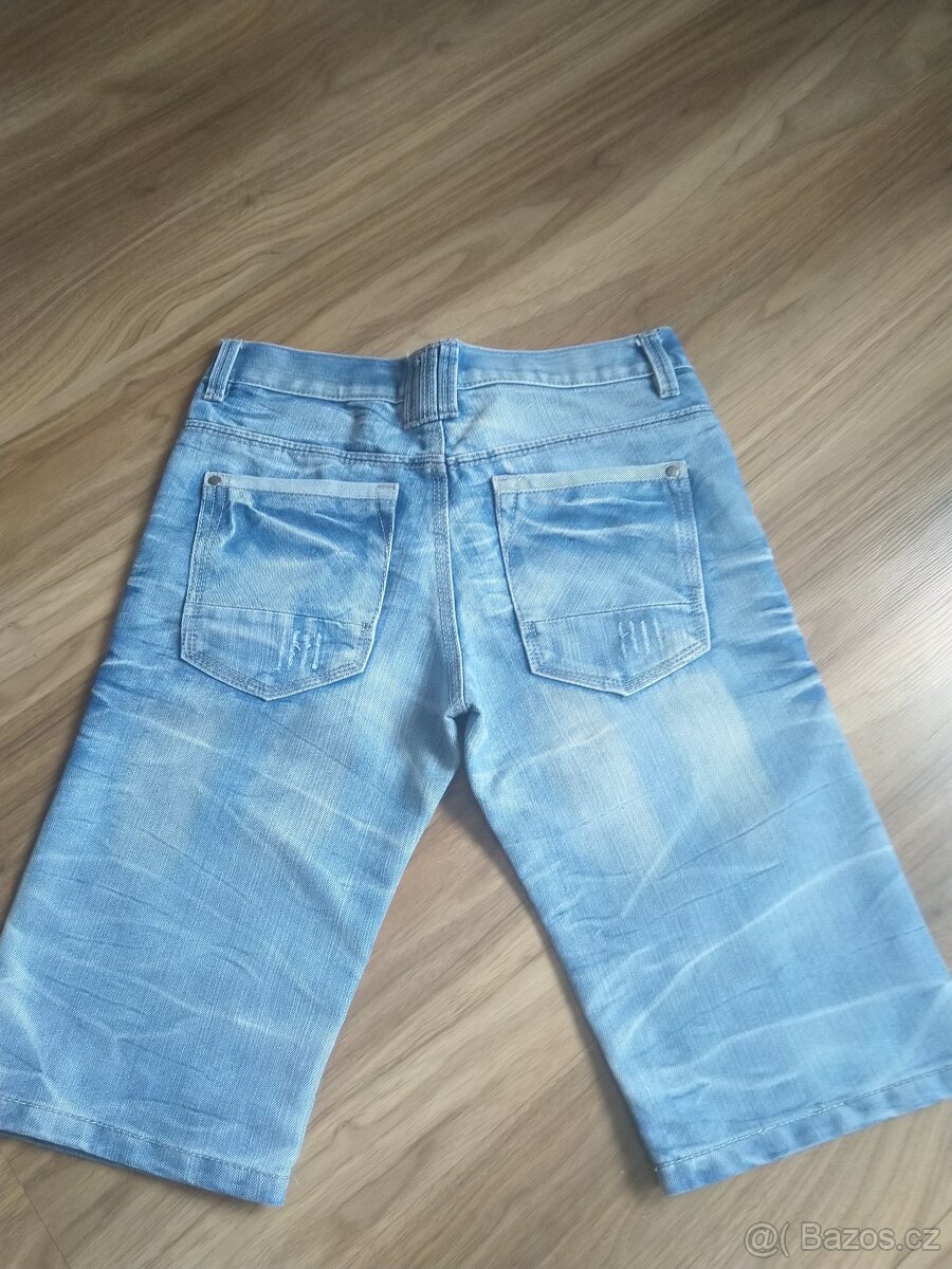 CHLAPECKÉ DŽÍNOVÉ ŠORTKY MODRÉ vel.152 - 2