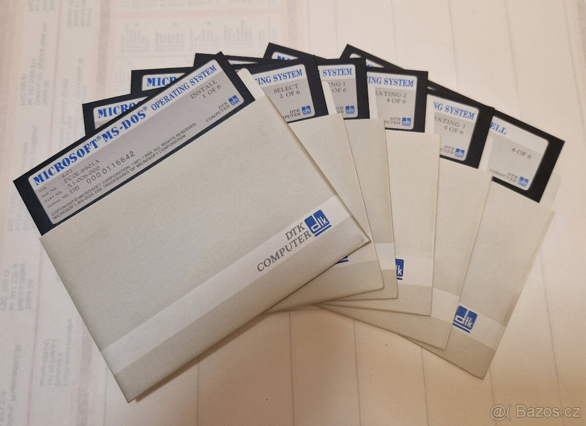 Retro krabicovy software Microsoft MS-DOS v4.01 - 2
