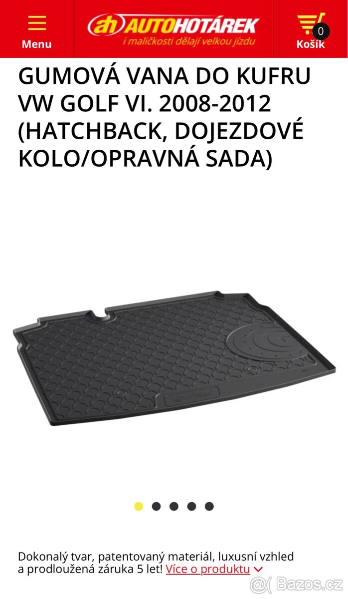 Golf mk6 průvanové plexi, zimní clona , vana gumová - 2