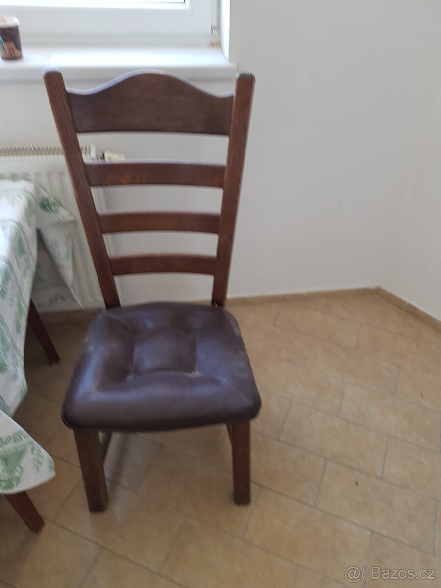 Rustikální kožené židle - 2