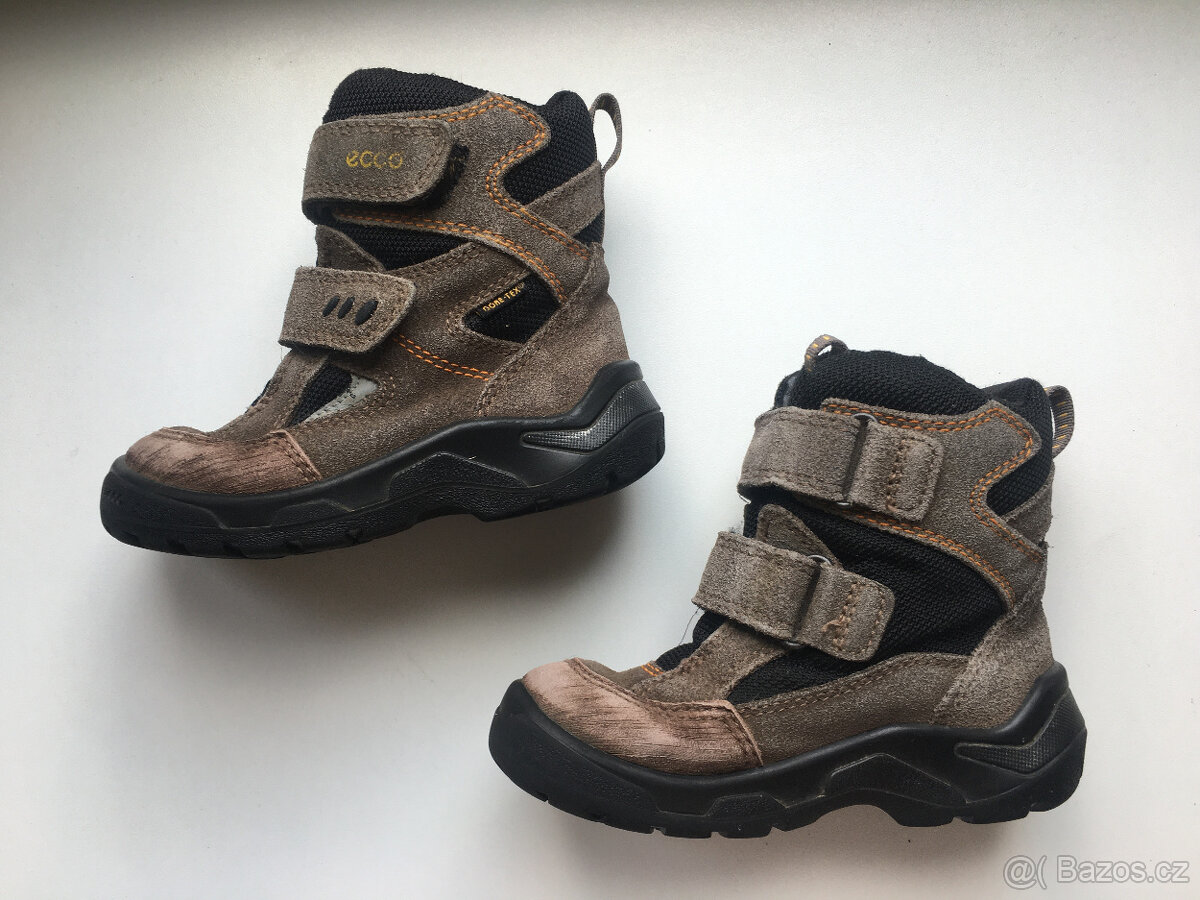 Zimní hnědé boty goretex vel. 27 Ecco - 2