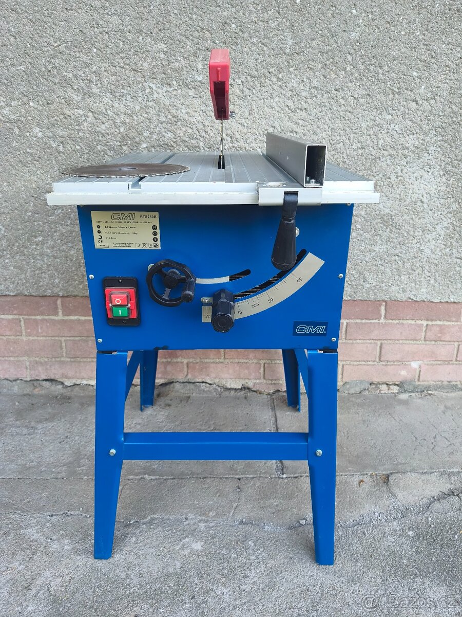 Prodám stolní kotoučovou pilu CMI RTS 250 -HLINÍKOVÝ STŮL. - 2