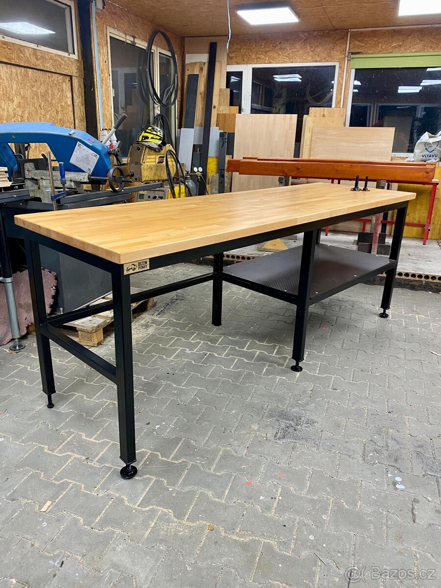 Dílenský stul ponk Bizon 2950x700x890mm - 2