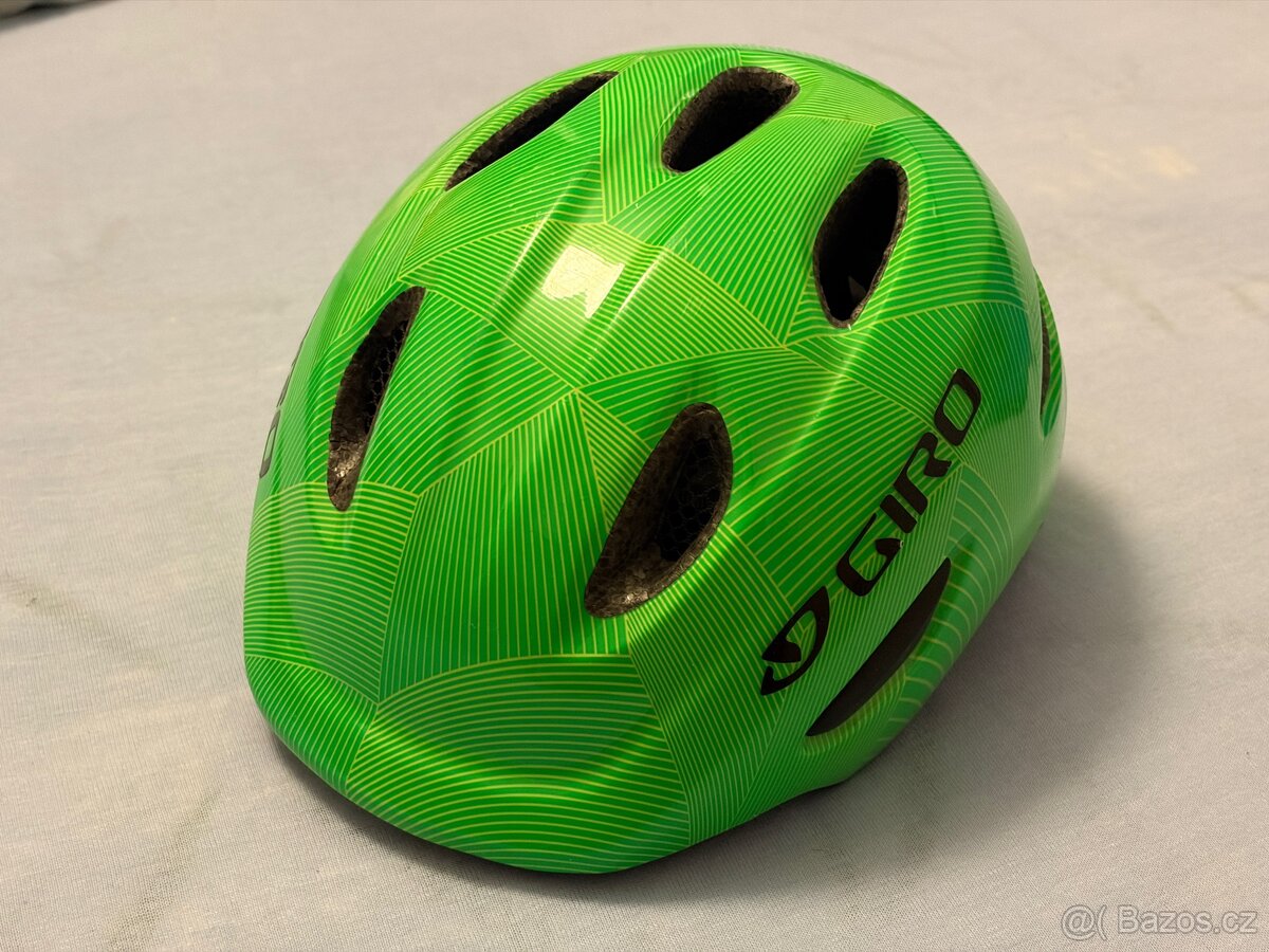 Dětská zelená helma na kolo - 2