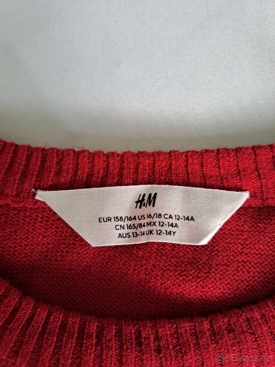 Vánoční svetr H&M - vel. 158/164 - 2