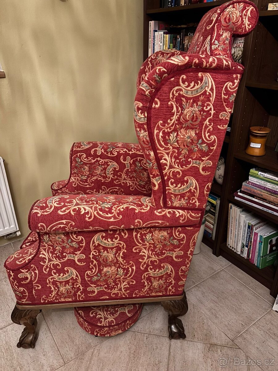 Starožitné křeslo ušák - 2