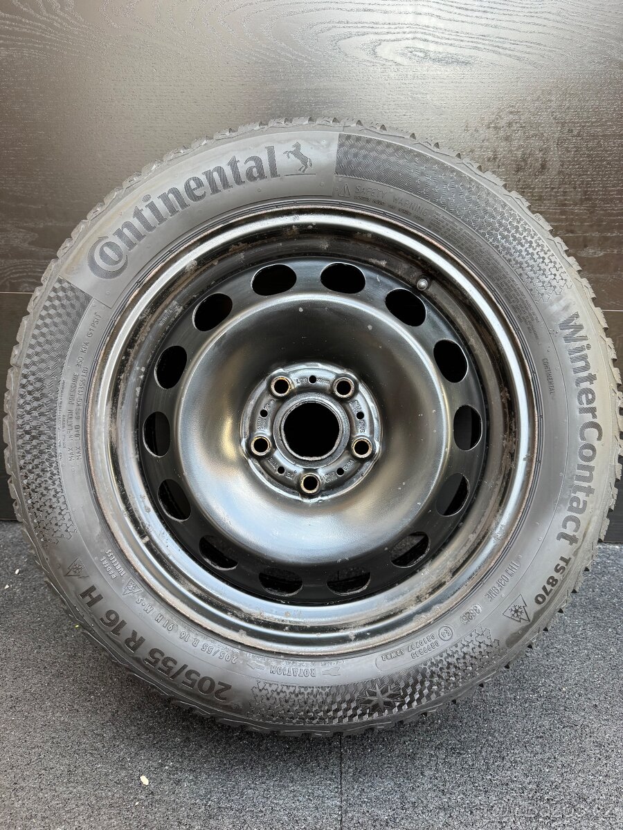 Originální plech kola VW Golf 205/55 R16 5x112❄️ (E5) - 2