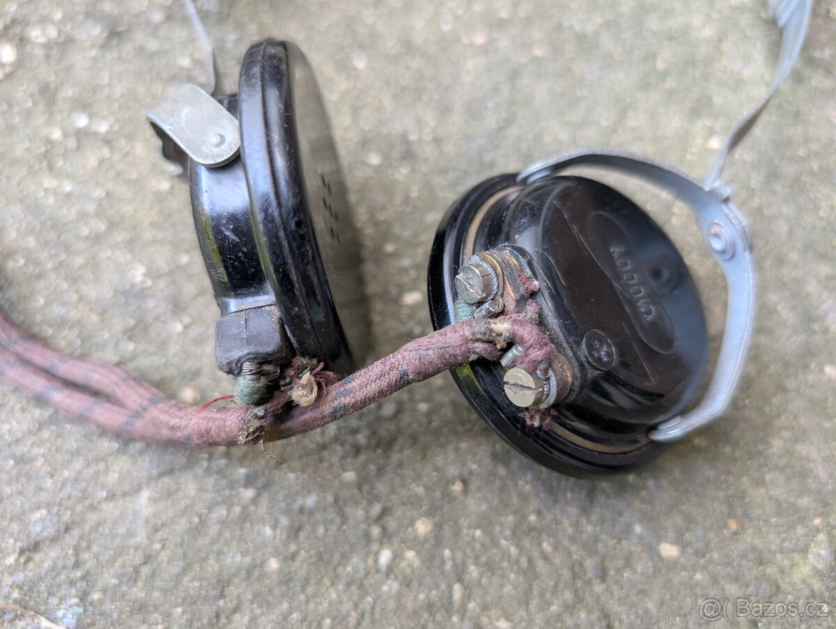 Stará vysokoohmová vojenská sluchátka - 2