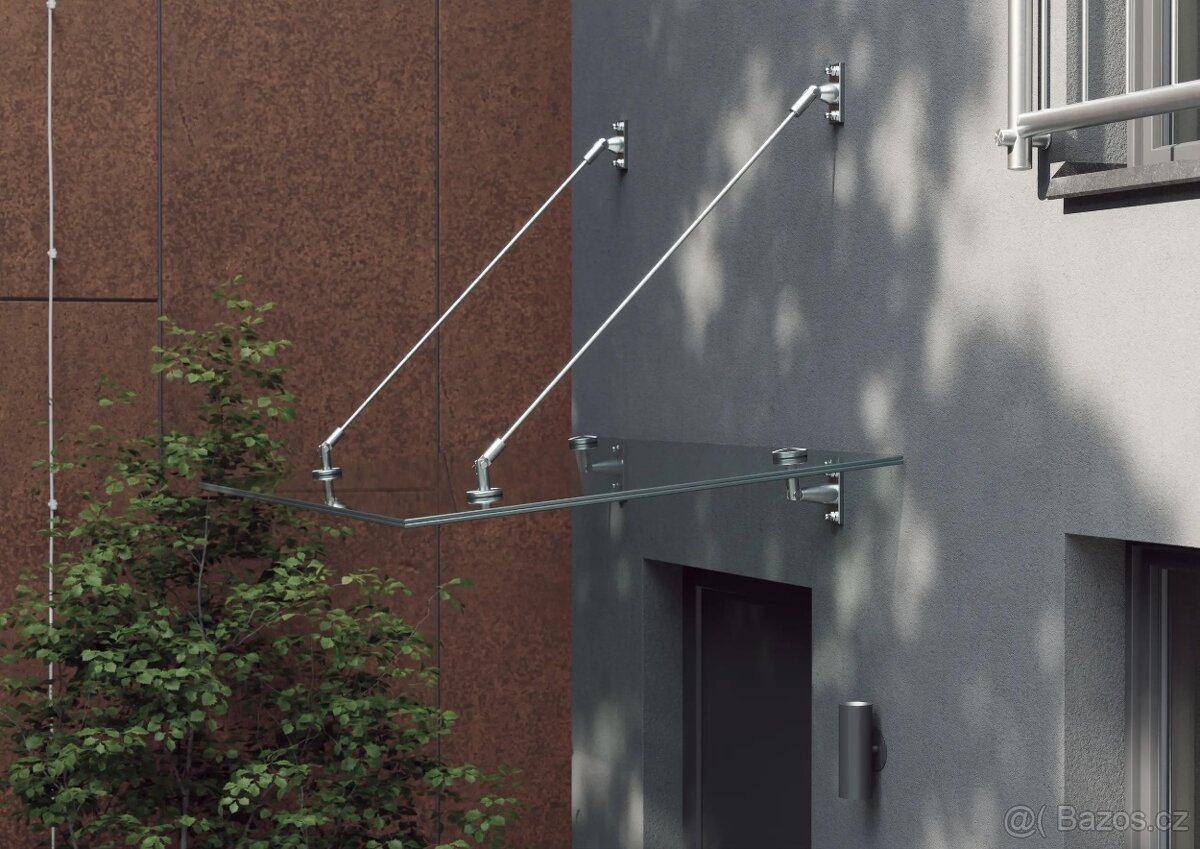 Designová skleněná vchodová stříška JAP RAIN - 2