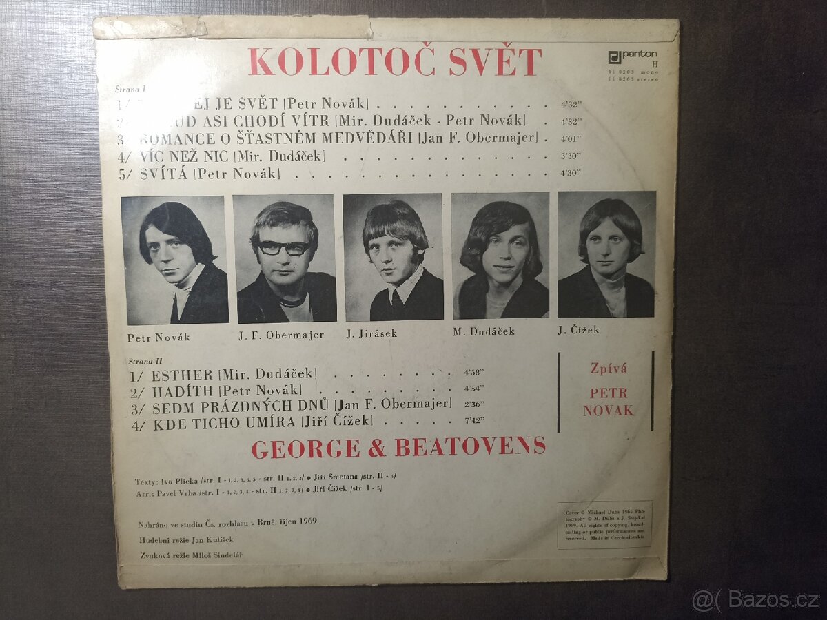 LP Petr Novák a George & Beatovens - Kolotoč svět 1970 - 2