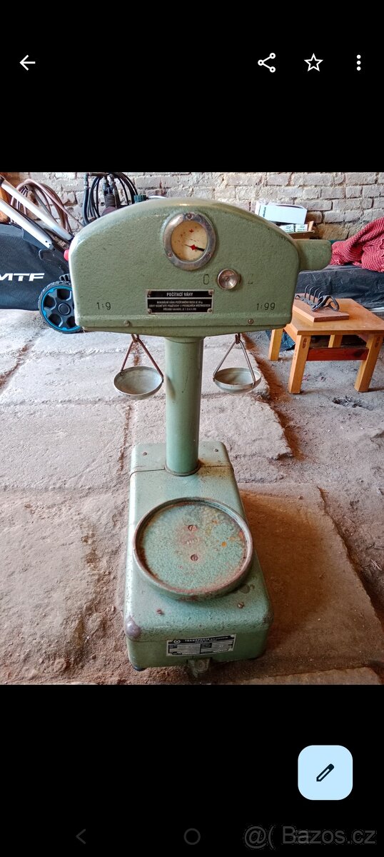 Kovová váha retro Transporta - 2