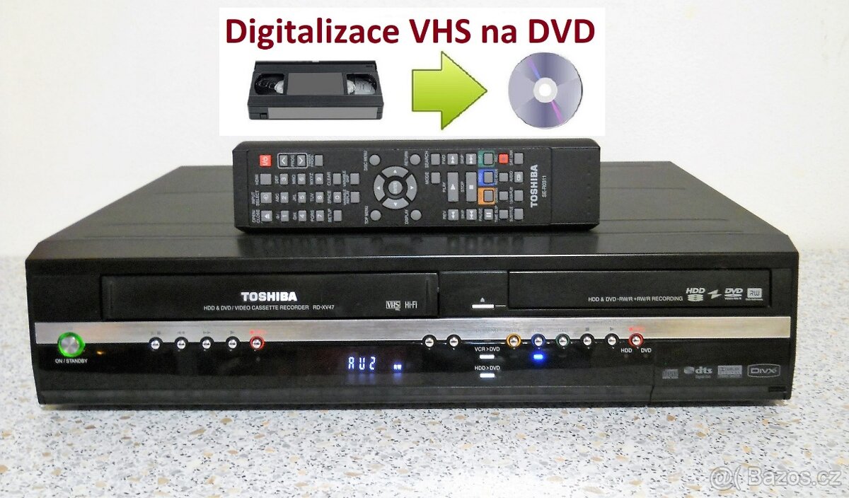 VHS-HDD-DVD rekordér Toshiba RD-XV45 - 2
