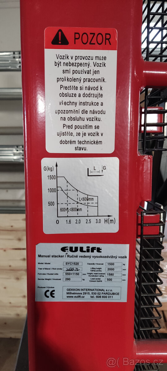 Ruční vysokozdvižný vozík - 2