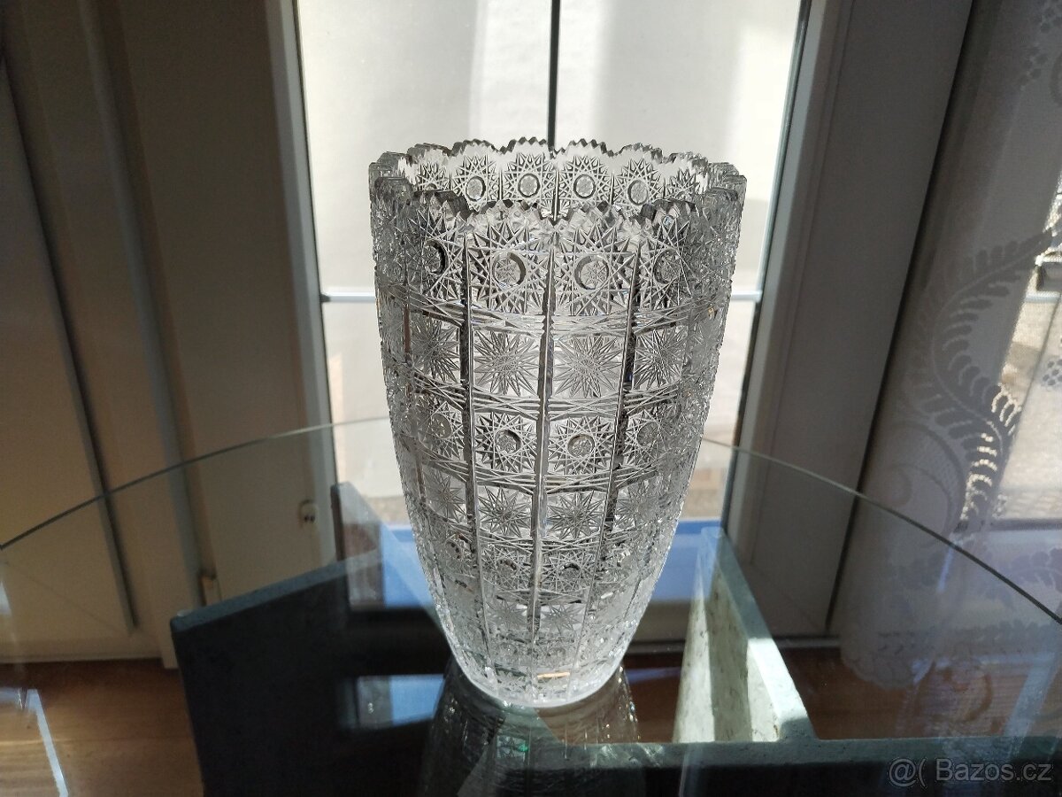 Velká broušená váza - TOP STAV - 2