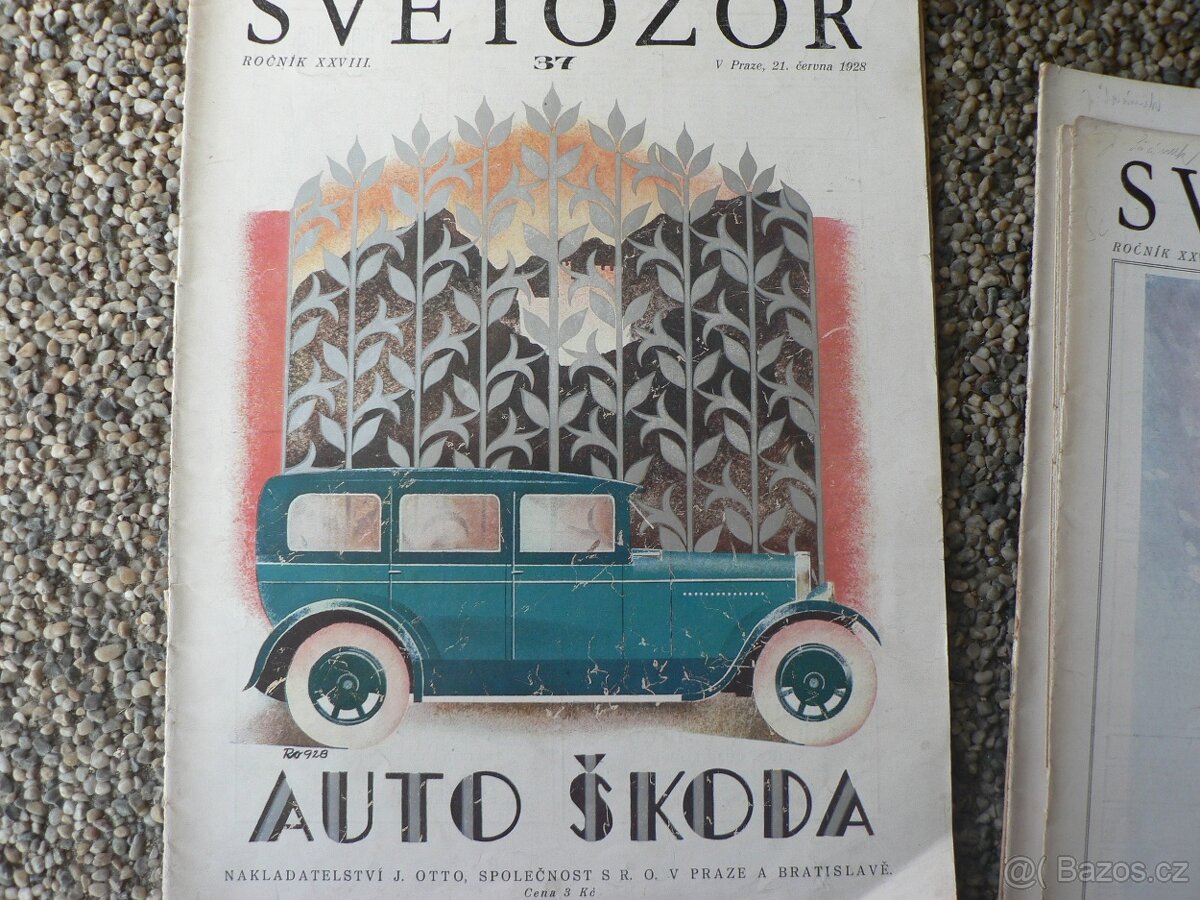 reklamy Škoda rok 1928 - 2