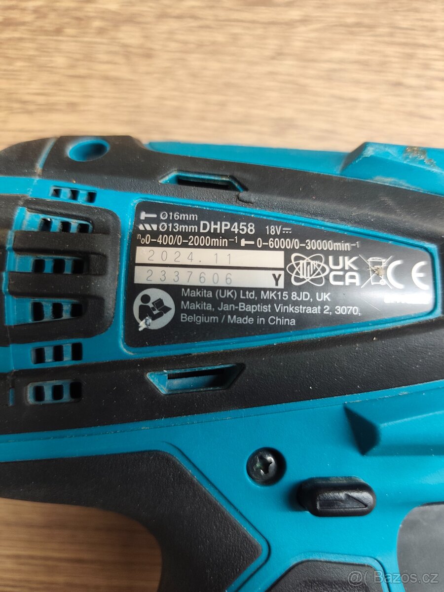 makita dhp458 aku vŕtačka - 2