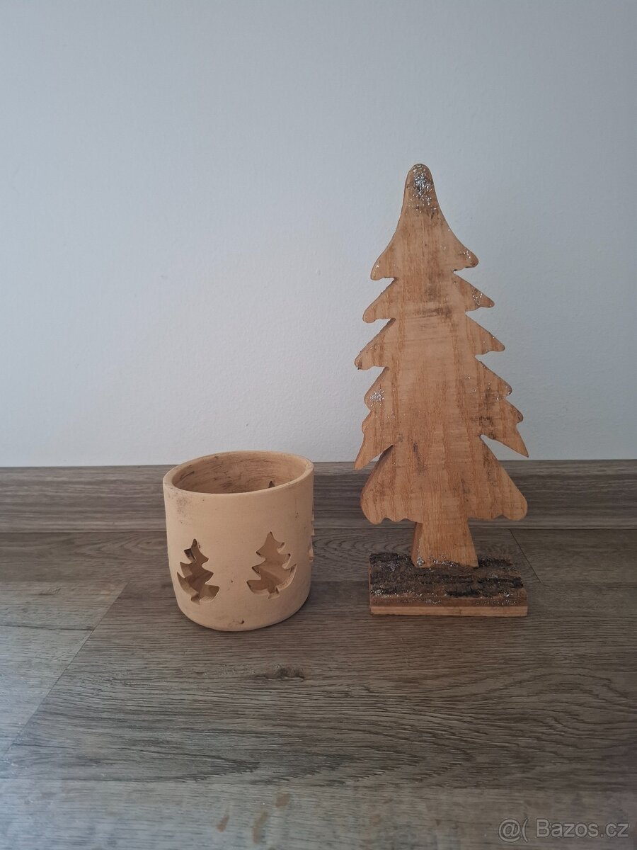 Vánoční dekorace, svicen, stromeček - 2