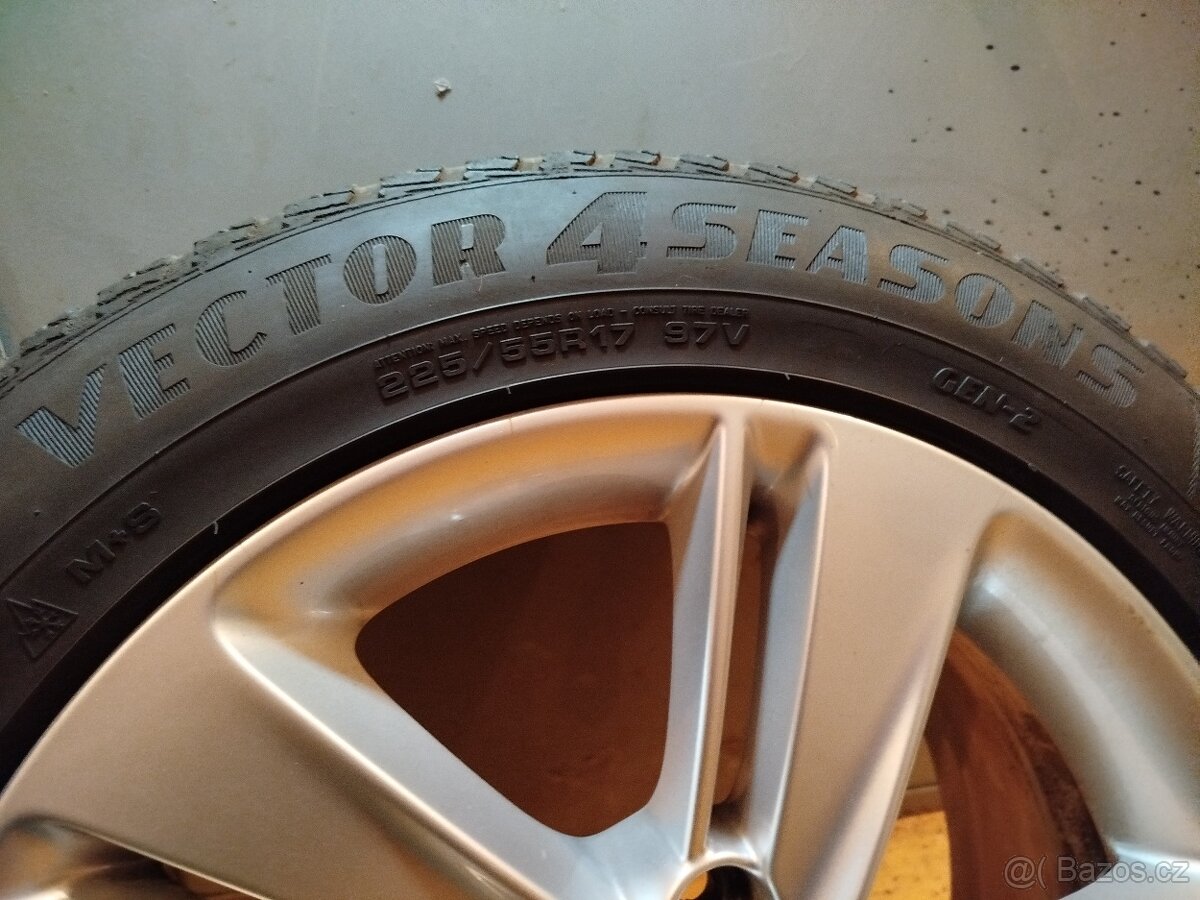 Zimni alu kola 225/55 97V R17 - 5/115. - 2