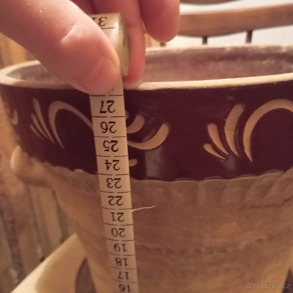 Kvetinac s uchy vyska 27cm - 2