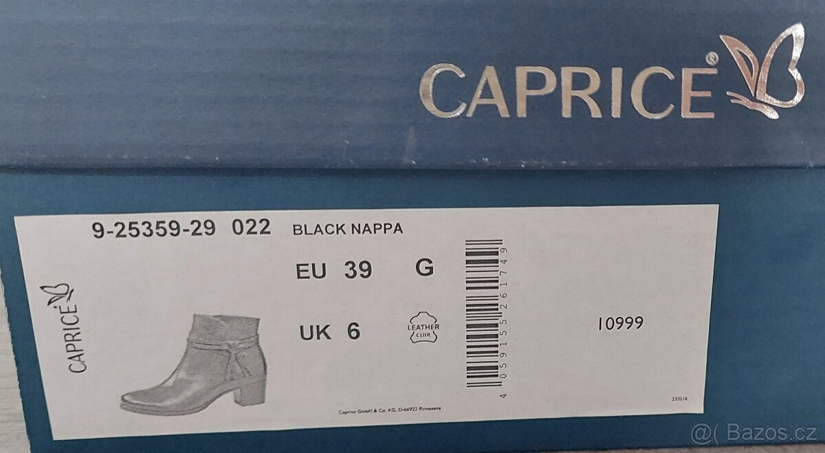 Prodám kožené kozačky Caprice vel. 39 - 2