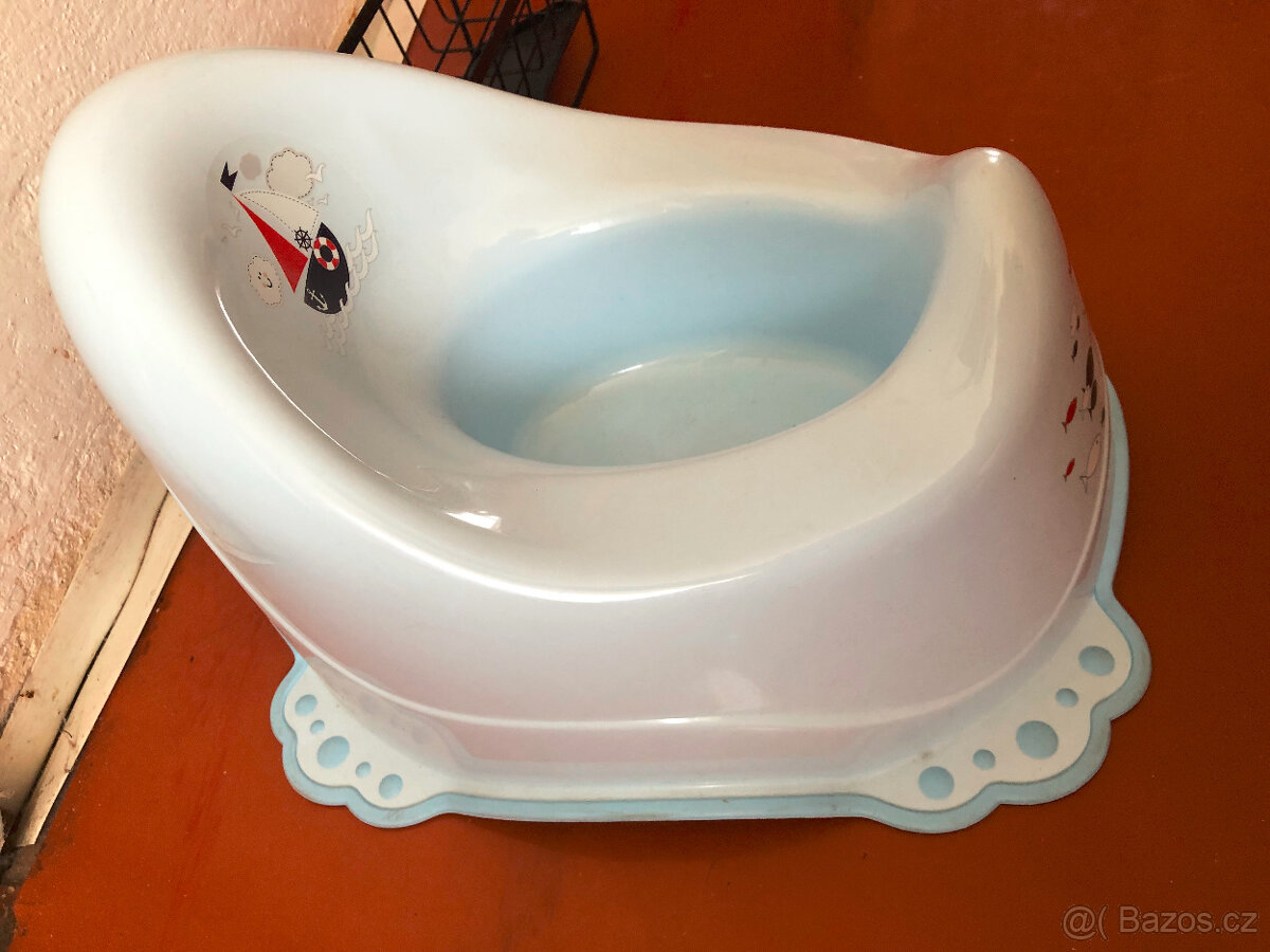 Světle modrý nočník - jako nový - 2