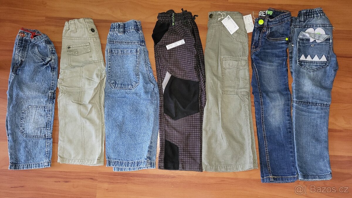 Kalhoty vel.98, 104 celkem 7ks - 2