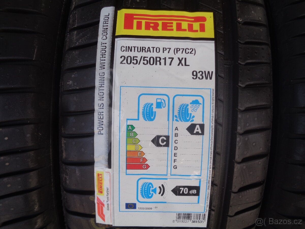 Letni pneu 205/50/17 Pirelli - Nové - 2