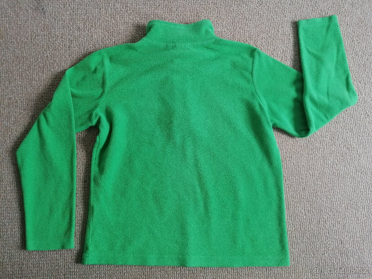 Zelená fleecová mikina na zip Etirel, v. 152 - 2