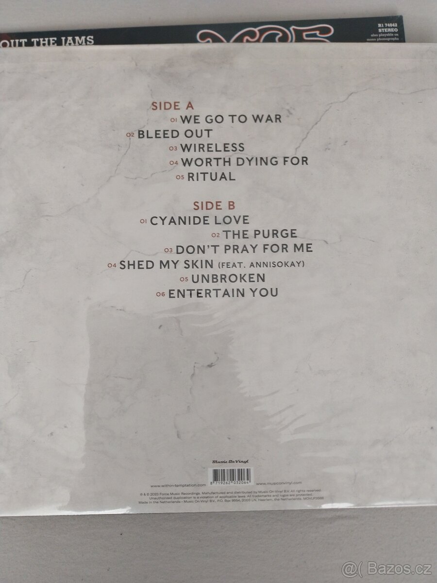 Prodám lp Within. Temptation- bledě out - 2