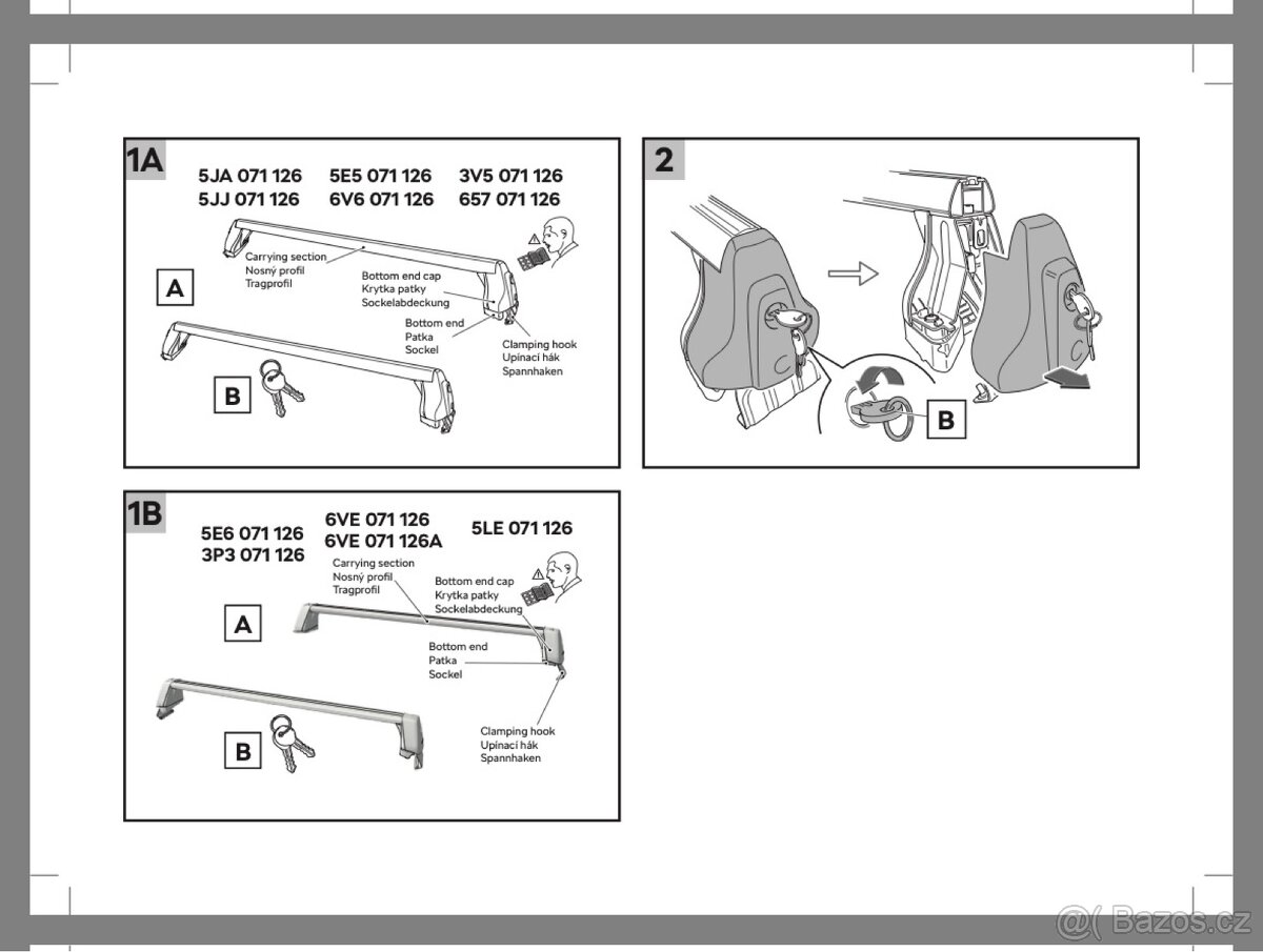 Střešní nosič - příčníky Škoda Scala - 2