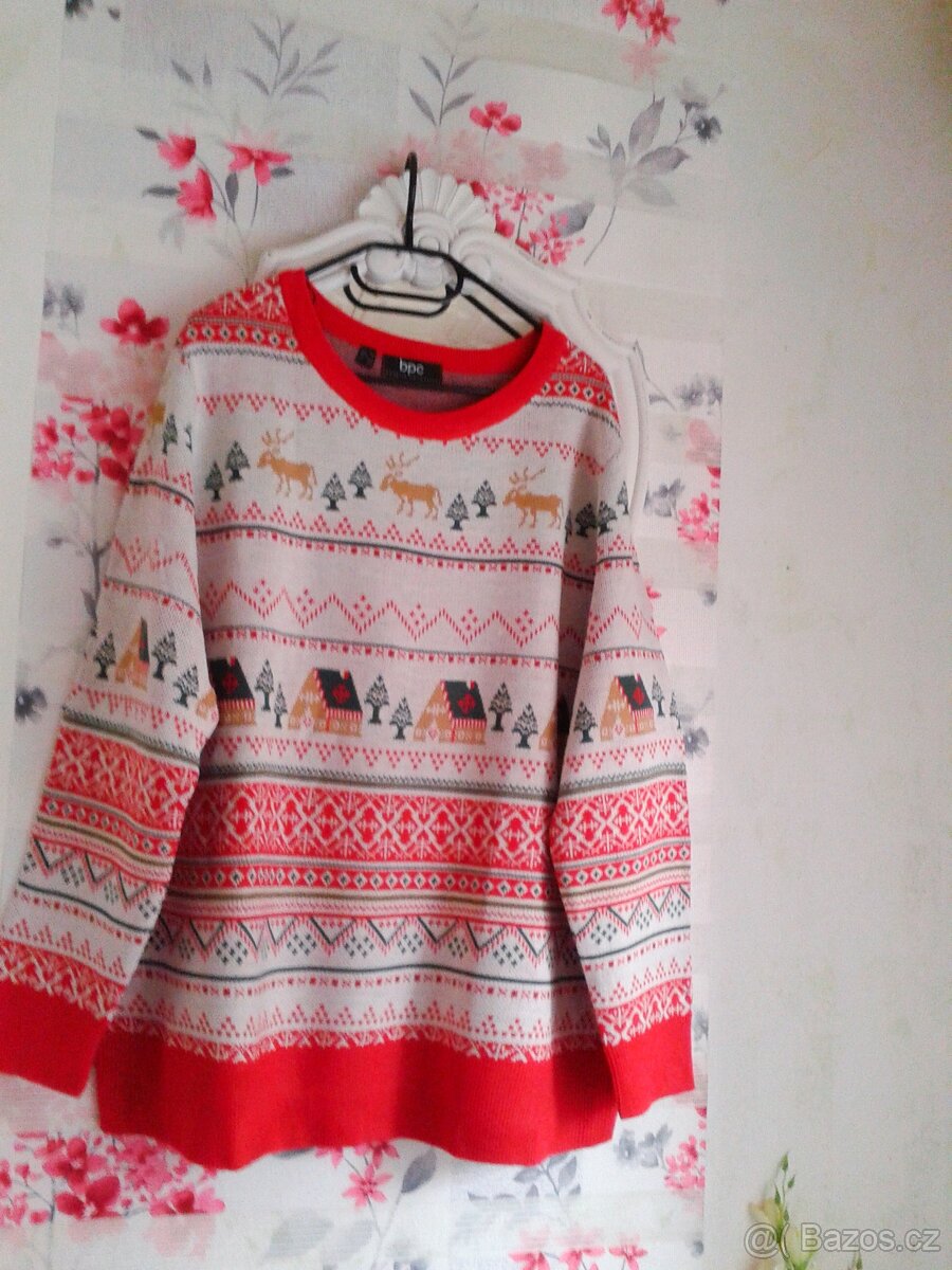 Teplý a krásný zimní svetr 48/50 - 2