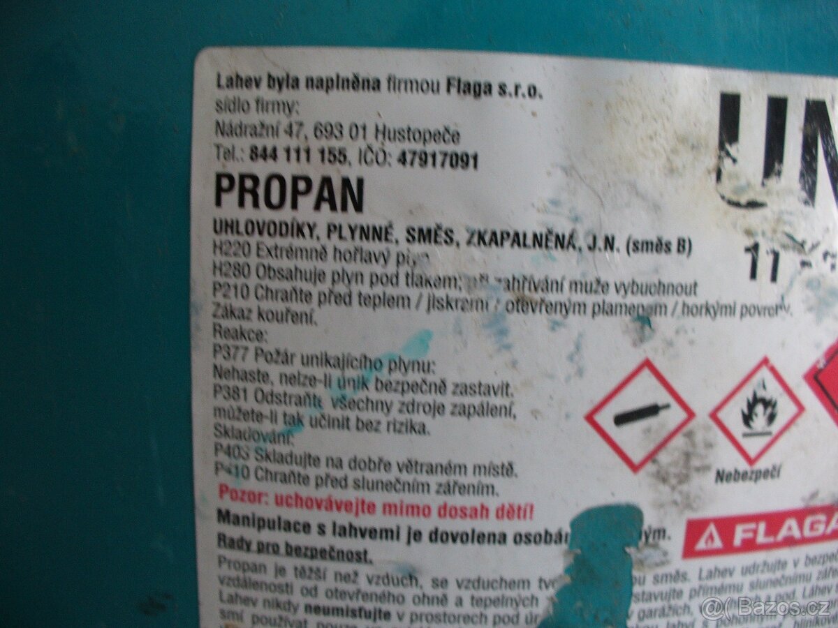 Pb bomba 10 Kg plná čistý propan - 2