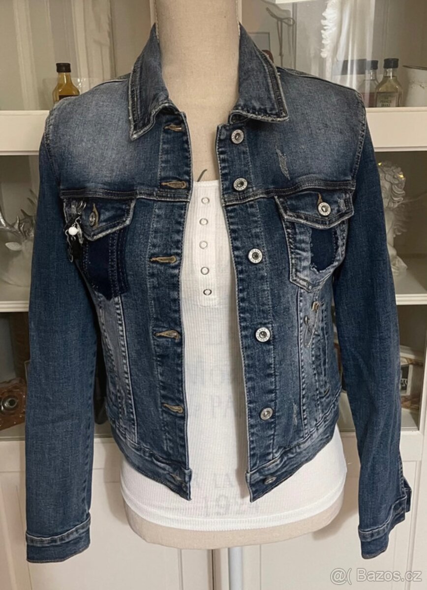 džínová bundička ,vel. M - 2