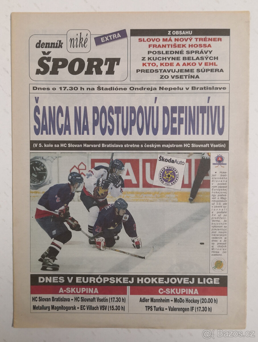 Staré noviny Denník Šport 2 - 2