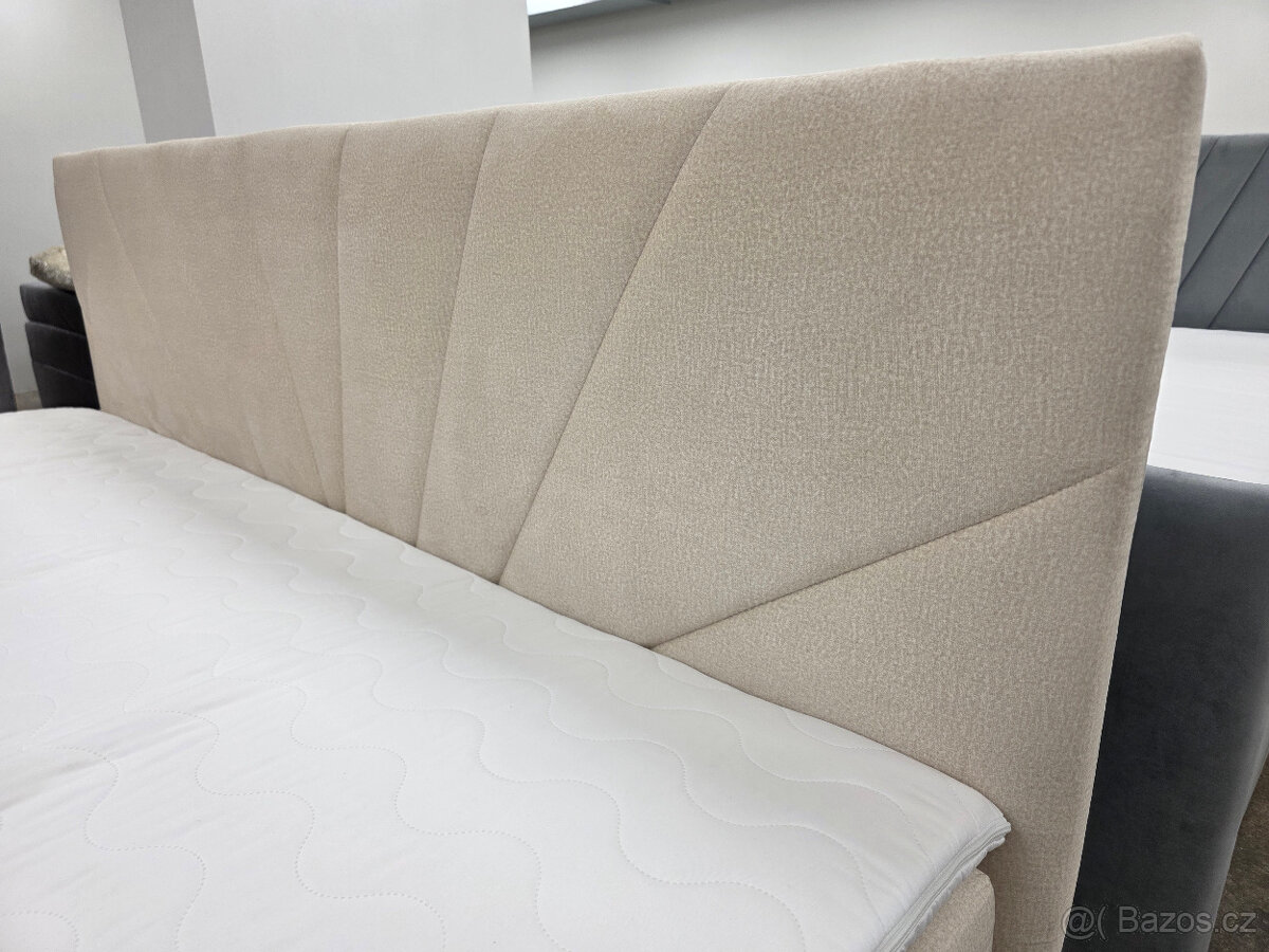 Nová boxspring postel MILTION KING 180x200cm s úl.prostorem - 2