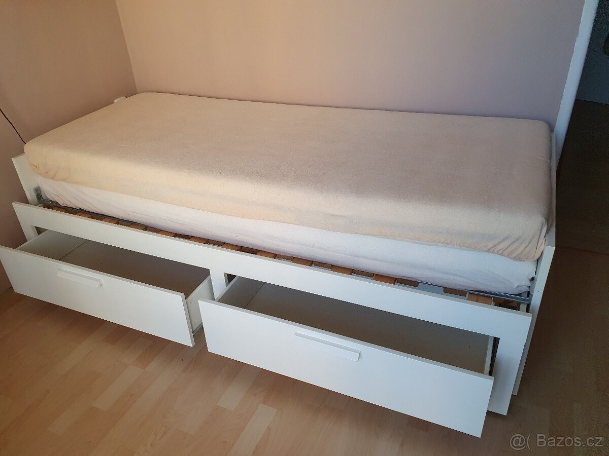 Rozkládací postel Brimnes +2 matrace - 2