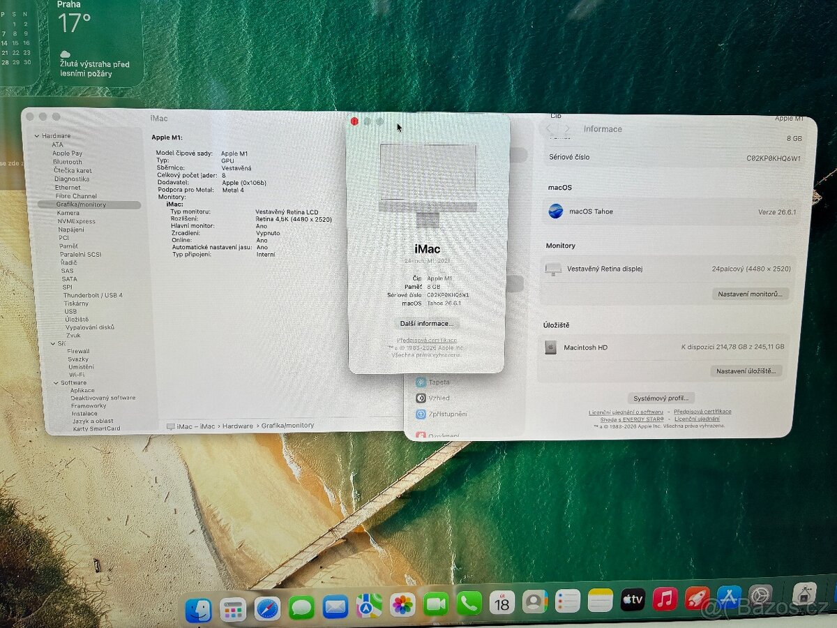 iMac 24'' 2021 / M1 / 8GB / 256GB SSD - 2