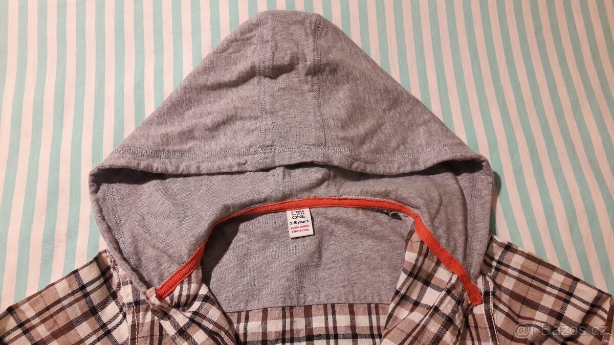 Chlapecká bavlněná košile s kapucí vel. 140 - 2