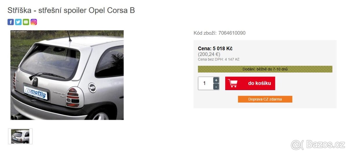 Spoiler - Opel Corsa B - 2