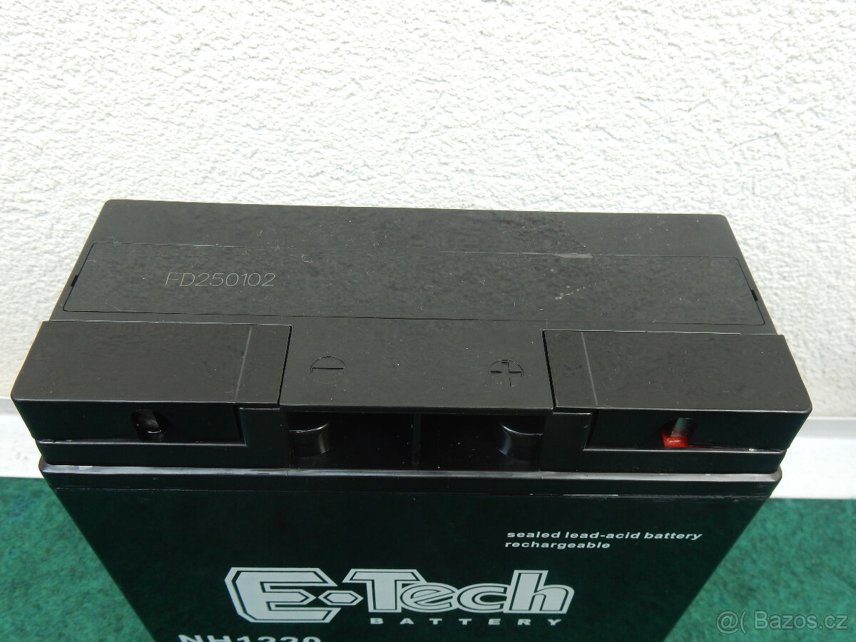 Baterie akumulátor do zahradního traktůrku E-tech 12V 20Ah - 2
