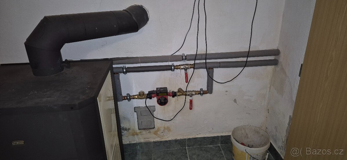 Teplovodní kotel na tuhá paliva Prity + čerpadlo + termostat - 2