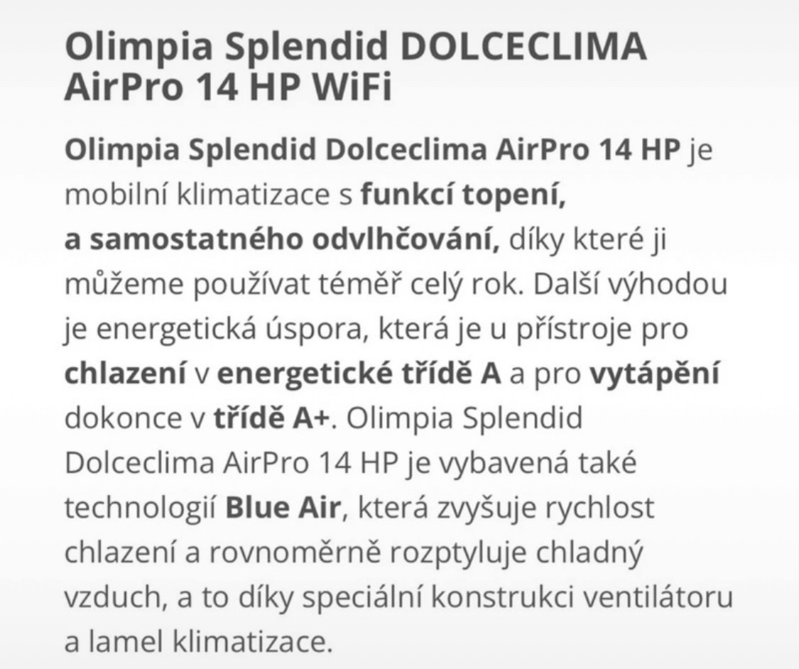 Mobilní klimatizace - 2