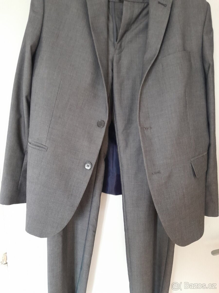 Pánský šedý oblek - 2