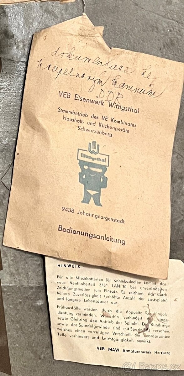 Retro baterie do koupelny VEB - 2