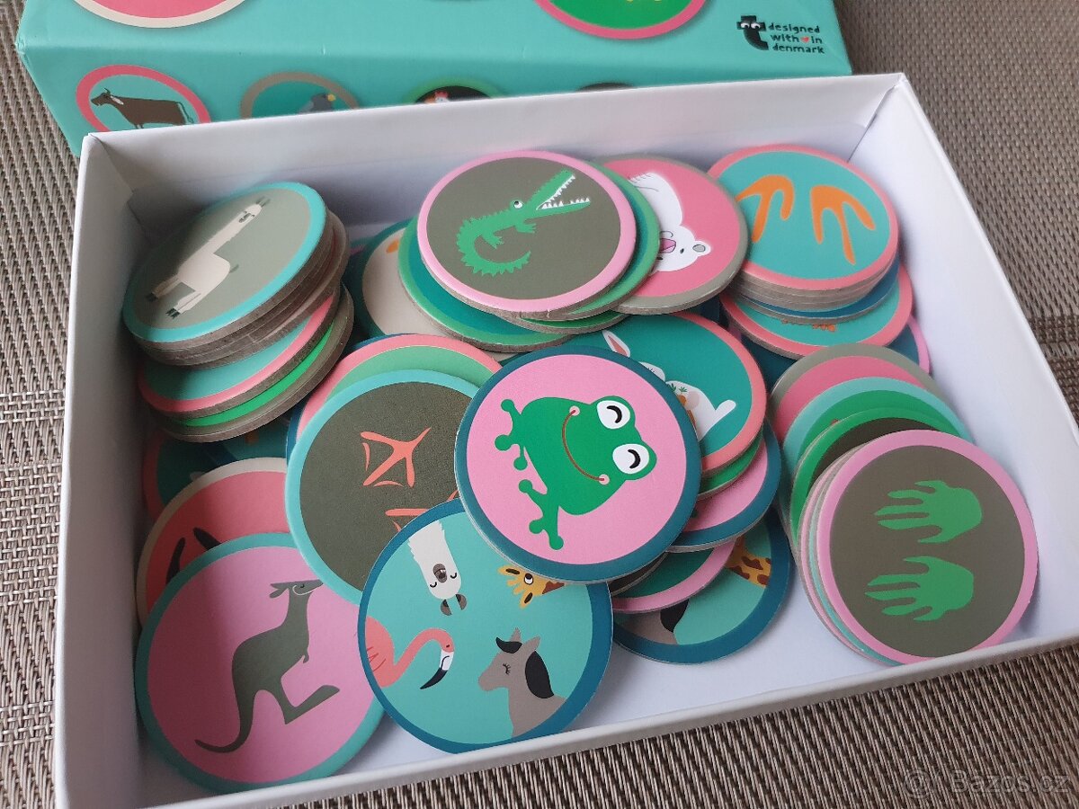 Dřevěné pexeso Zvířátka a jejich stopy, 50 dílků - 2