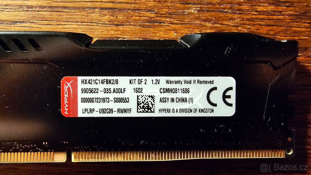 Kingston HyperX FURY 8Gb (2x4) DDR 4, 2133MHZ, CL 14 - 2