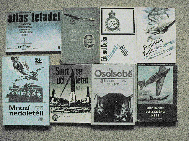 Knihy o letadlech, letcích a válce +další různé (viz fota) - 2