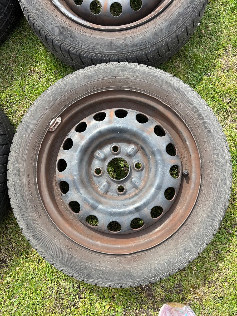 Plechy 155/65 R14 Letní gumy - 2